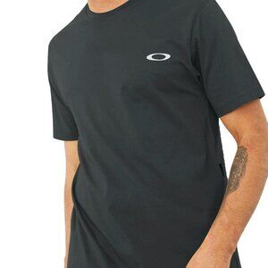 Oakley O-Ellipse Tee T Shirt Large Jet Black Graphic Hydrolix Moisture Wicking